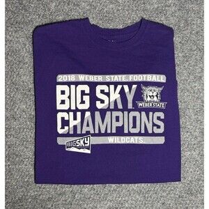 Weber State WSU You Had Me At Wildcats Football Purple Cotton T-Shirt 2XL